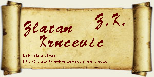 Zlatan Krnčević vizit kartica